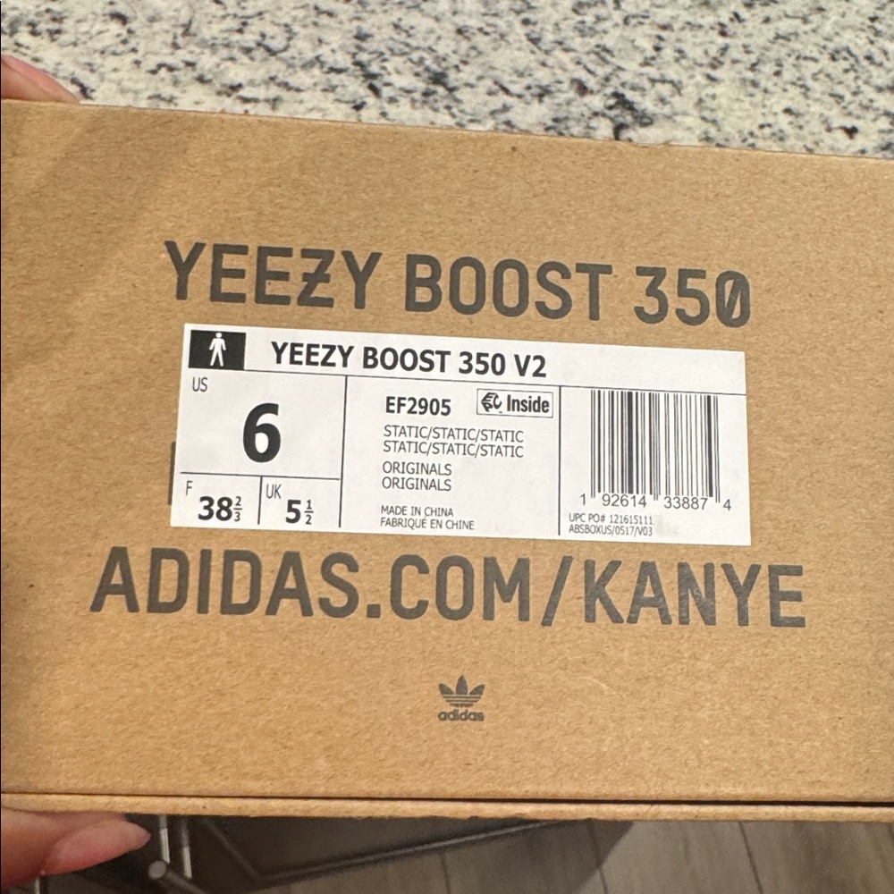 Yeezy Boost 350 V2 Static Gray and Cream Shoes - Picture 7 of 7